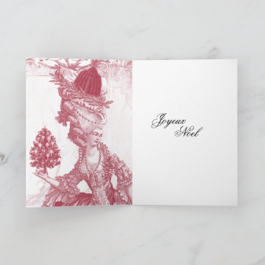 Joyeux Noel Feestdagen Kaart (Binnen)