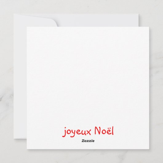 joyeux Noël Feestdagenkaart (Achterkant)