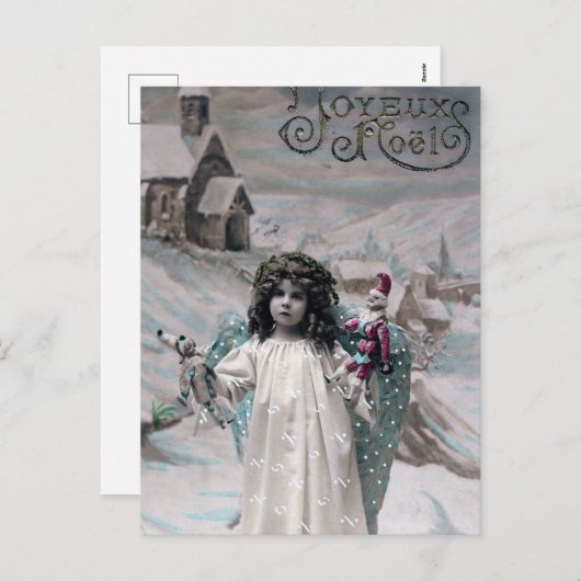 Joyeux Noel Feestdagenkaart (Voorkant / Achterkant)
