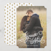 Joyeux Noel Feestdagenkaart (Voorkant / Achterkant)