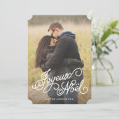 Joyeux Noel Feestdagenkaart (Staand voorkant)