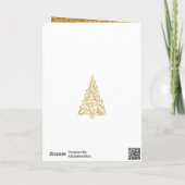 JOYEUX NOEL | Festive Gold Glitter kerstmis Feestdagen Kaart (Achterkant)