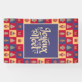 Joyeux Noel fFrench Merry kerstmuurgroet Spandoek (Horizontaal)