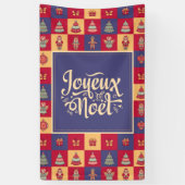 Joyeux Noel fFrench Merry kerstmuurgroet Spandoek (Verticaal)