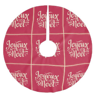 Joyeux Noel fFrench Merry Kerstswashy font Kerstboom Rok