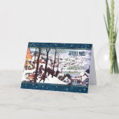 Joyeux Noël. Fijne Kunst Kerstmis Kaart in het Fra (Voorkant)