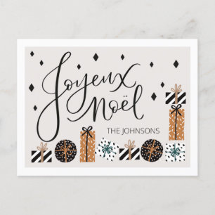 Joyeux Noel Flat Kerstmis Briefkaart