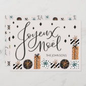 Joyeux Noel Flat Wenskaart kerstfeestdag Feestdagenkaart (Voorkant / Achterkant)