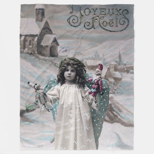 Joyeux Noel Fleece Deken (Voorkant)