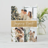 Joyeux Noel Fotocollage Feestdagenkaart (Staand voorkant)