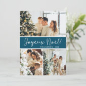 Joyeux Noel Fotocollage Feestdagenkaart (Staand voorkant)