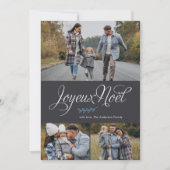 "Joyeux Noel" Fotogalerij van Drie Feestdagenkaart (Voorkant)