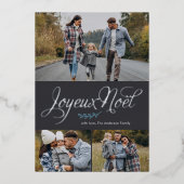 "Joyeux Noel" Fotogalerij van Drie Folie Feestdagenkaart (Voorkant)