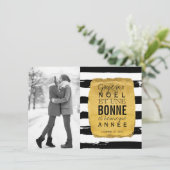 Joyeux Noel-fotokaarten Feestdagenkaart (Staand voorkant)