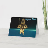 Joyeux Noel - Fractal Inuit Hunter Feestdagen Kaart (Voorkant)
