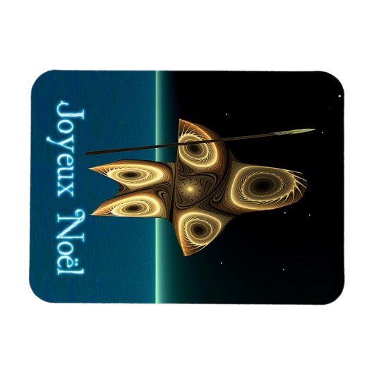 Joyeux Noel - Fractal Inuit Hunter Magneet (Horizontaal)