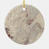 Joyeux Noel Frans Chic Merry Christmas Shabby Keramisch Ornament (Achterkant)