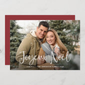 Joyeux Noel | Frans Kerstfeest met foto Feestdagenkaart (Voorkant / Achterkant)