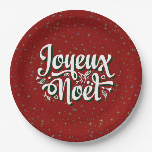 Joyeux Noël, Frans Kerstmis, 9-inch Bord papier