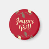Joyeux noël Frans Kerstmis Magneet (Voorkant)