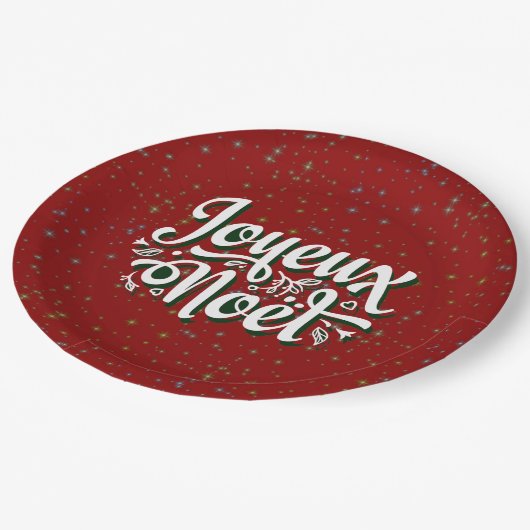 Joyeux Noël Frans Kerstmis Tekst 9" Papier Bord (Gekanteld)