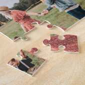 Joyeux Noel Frans Kerstmis Vier Fotocollage Legpuzzel (Zijkant)