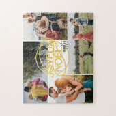 Joyeux Noel Frans Kerstmis Vier Fotocollage Legpuzzel (Verticaal)