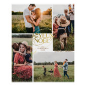 Joyeux Noel Frans Kerstmis Vier Fotocollage Perfect Poster (Voorkant)