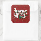 Joyeux Noël, Frans kersttijdschrift Vierkante Sticker (Tas)