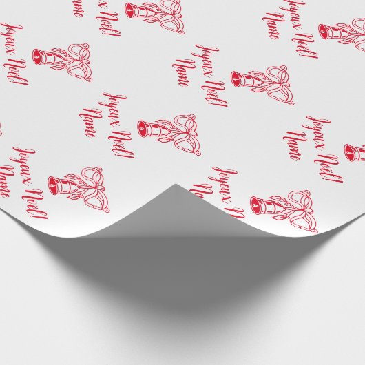 Joyeux Noël Frans Vrolijk kerstpapier Cadeaupapier (Hoek)