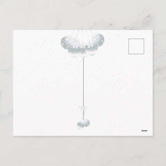 Joyeux Noel Franse Canadese Night Sky Bells Bows Feestdagenkaart (Achterkant)