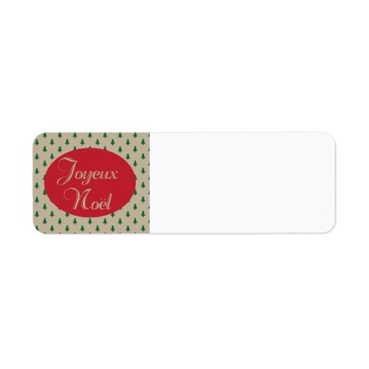 Joyeux Noel - Franse kerst retour labels (Voorkant)