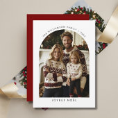 Joyeux Noël Franse Kerstgroeten Boog Foto Feestdagenkaart