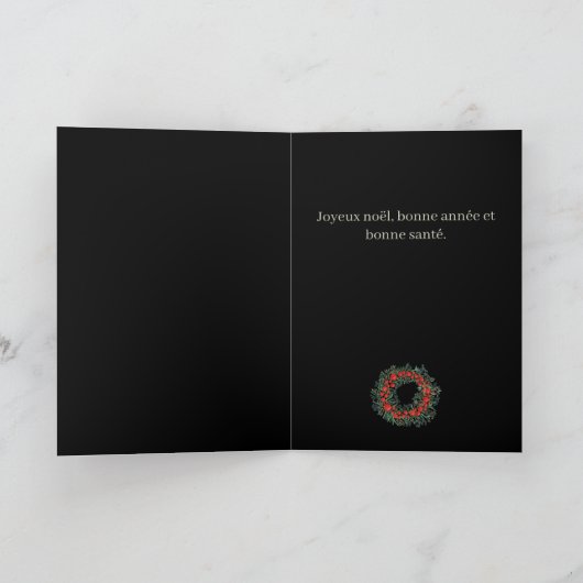 Joyeux Noël, Franse kerstman Feestdagen Kaart (Binnen)