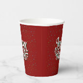 Joyeux Noël Franse kersttekst Papieren Bekers (Rechts)