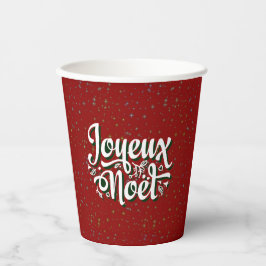 Joyeux Noël Franse kersttekst Papieren Bekers