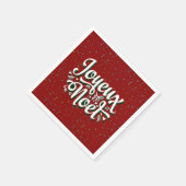 Joyeux Noël Franse kersttekst Servet (Hoek)