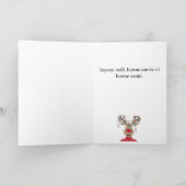 Joyeux Noël, Franse kerstverlichting rendieren Feestdagen Kaart (Binnen)