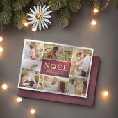 Joyeux Noel Franse moderne kerstfoto's Collage Feestdagenkaart