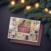 Joyeux Noel Franse moderne kerstfoto's Collage Feestdagenkaart