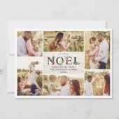 Joyeux Noel Franse moderne kerstfoto's Collage Feestdagenkaart (Voorkant)