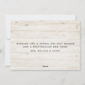 Joyeux Noel Franse moderne kerstfoto's Collage Feestdagenkaart (Achterkant)