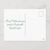 Joyeux Noel Franse rustieke kerstkrans Feestdagenkaart (Achterkant)