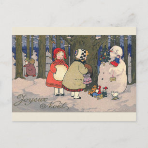 "Joyeux Noel" Franse vintage kerst Briefkaart
