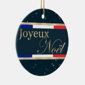 Joyeux Noël Franse vlag Kerstmis Keramisch Ornament (Rechts)