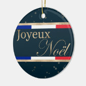 Joyeux Noël Franse vlag Kerstmis Keramisch Ornament (Links)