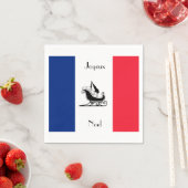 Joyeux Noel Franse vlag Kerstpapier servetten (Insitu)
