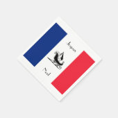 Joyeux Noel Franse vlag Kerstpapier servetten (Hoek)
