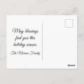 Joyeux Noël Franse vlag op blauwe kerst Briefkaart (Achterkant)