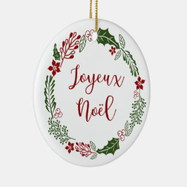 Joyeux Noël, Franstalige kerstfeestdag Keramisch Ornament
